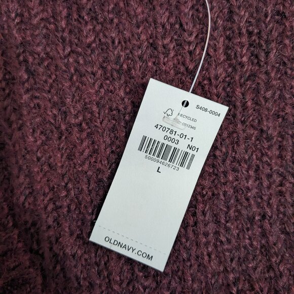 NWT Old Navy Women Chunky Button Burgundy Red Cardigan Sweater V Neck Size L - Picture 9 of 10